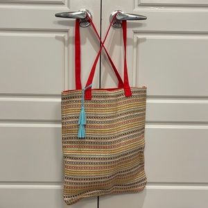Red Beach Bag / Book Bag.